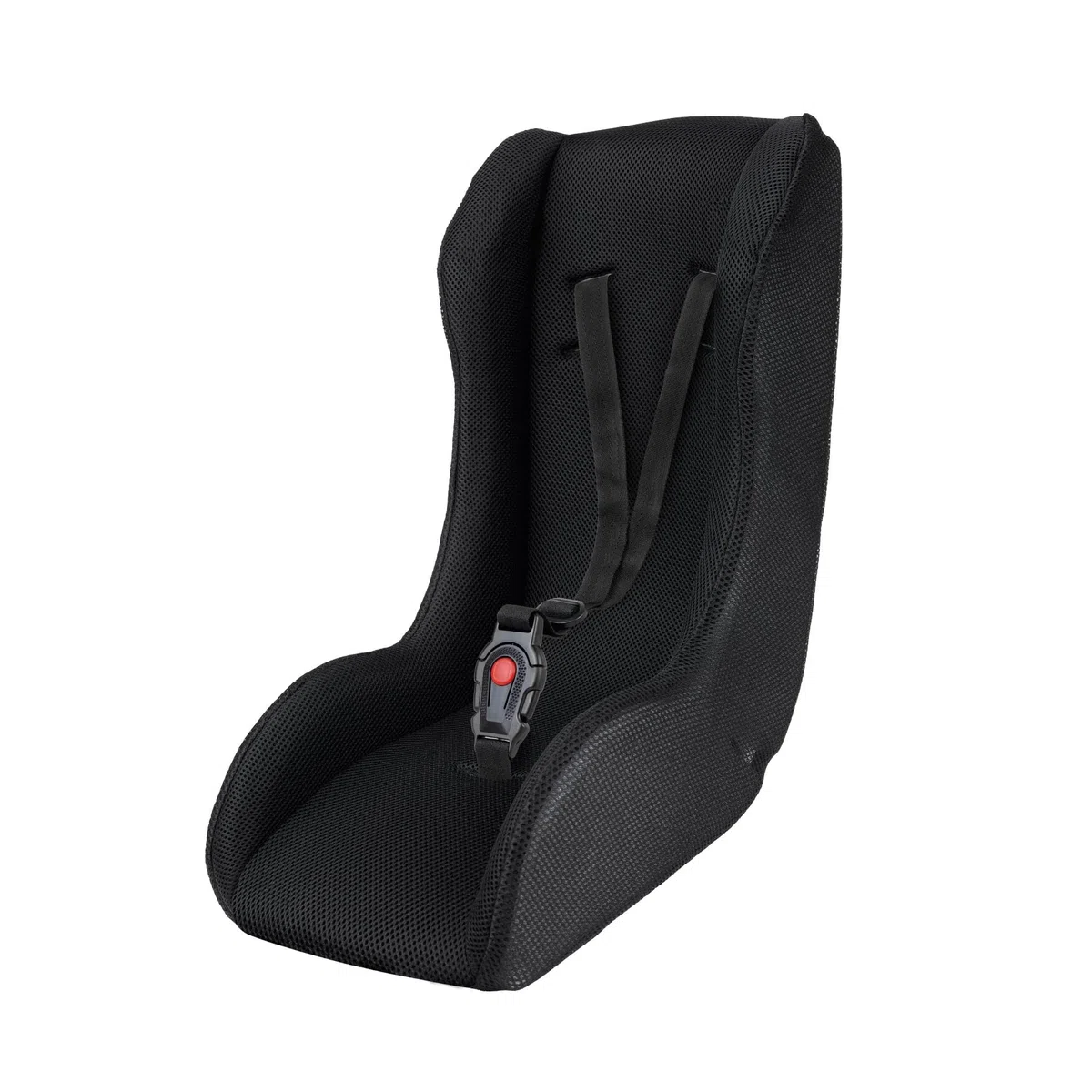 POLISPORT 8015000020 - Mini Pelican Todo Clima Reductor Asiento Bebé con Arnés 3 Puntos para Remolque, Cochecito y Bicicleta Cargo – Transpirable, Seguro y Compatible de 7 a 18 Meses, Negro