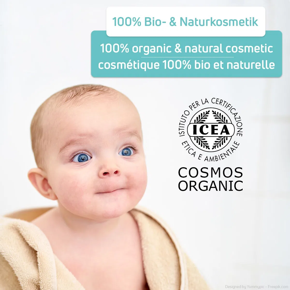 Bio Polvo de almidón de arroz – baño para bebés 100% natural – calma la piel sensible de niños y bebés - sin perfume y dermotológicamente testado