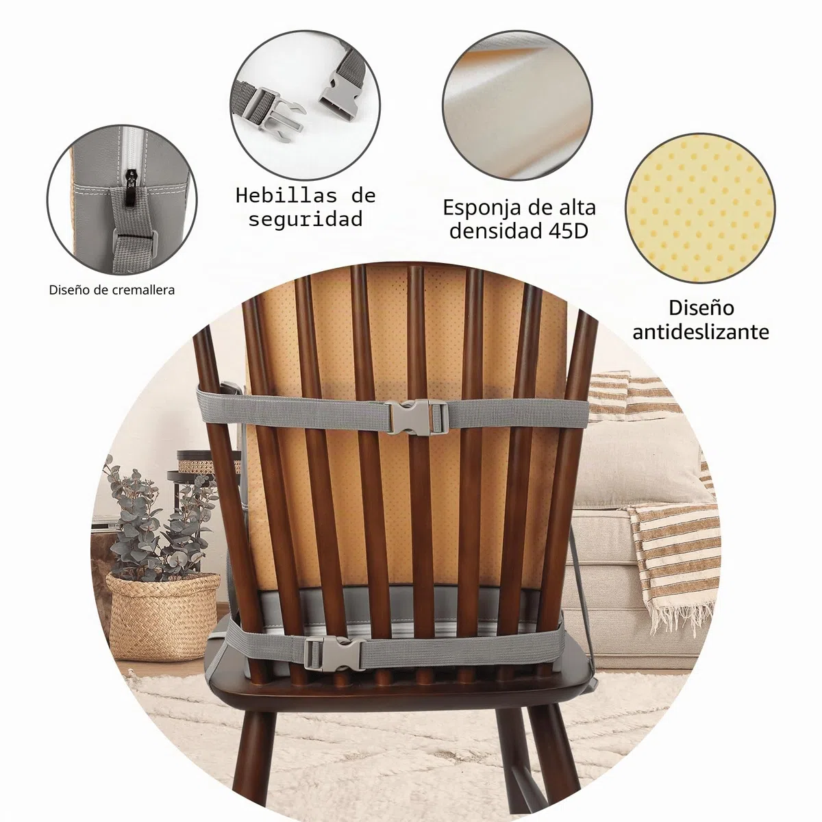 Asiento Elevador para Niños, PU Asiento Elevador Infantil Cojines para Tronas para Bebé de Lavable y Ajustable Elevador de Asiento para Silla de Comedor