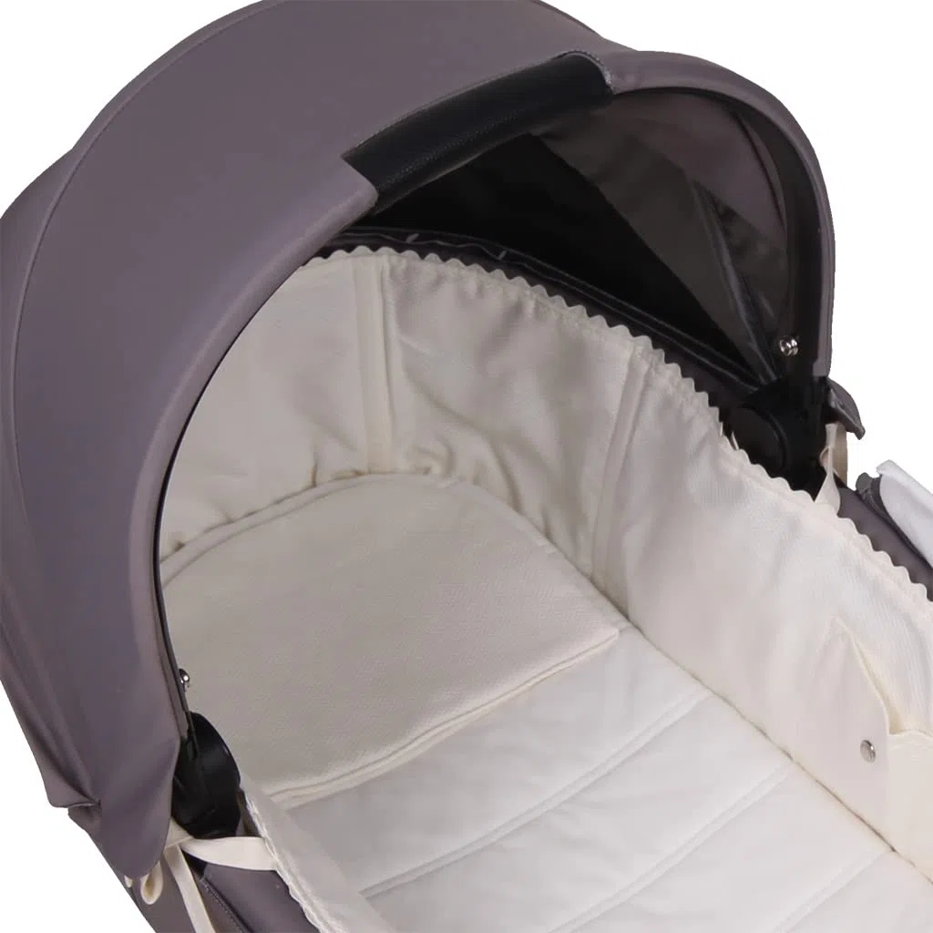 Funda Capazo para Cybex Priam/E-Priam Carry Cot Pique Crudo. (100% Algodón) -Paredes Acolchadas