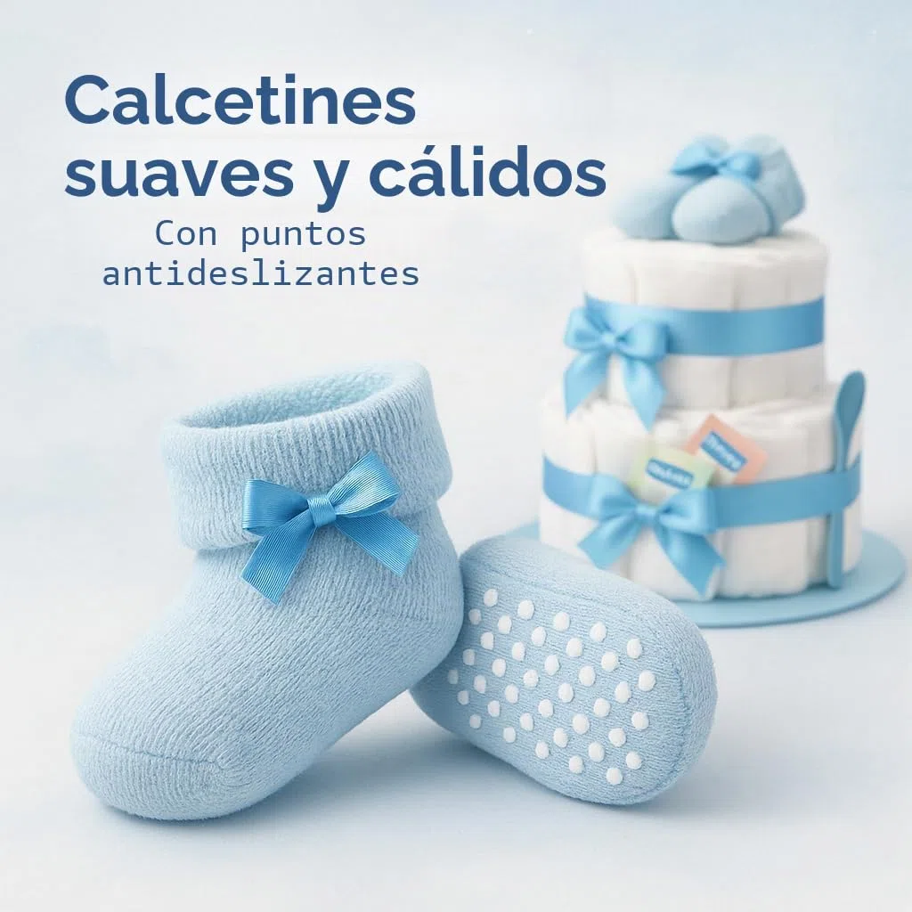 Tarta de pañales para niño de 2 pisos en azul con calcetines para bebé, regalos para el nacimiento para la madre, bautizo o fiesta de bebé, idea de regalo con pañales recién nacidos, incluye tarjeta