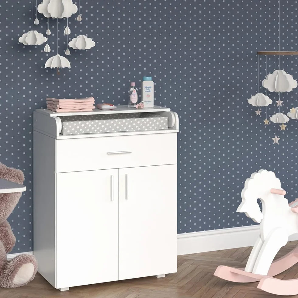 Vicco Mueble cambiador bebé "Lena", Blanco, 75 x 100 cm