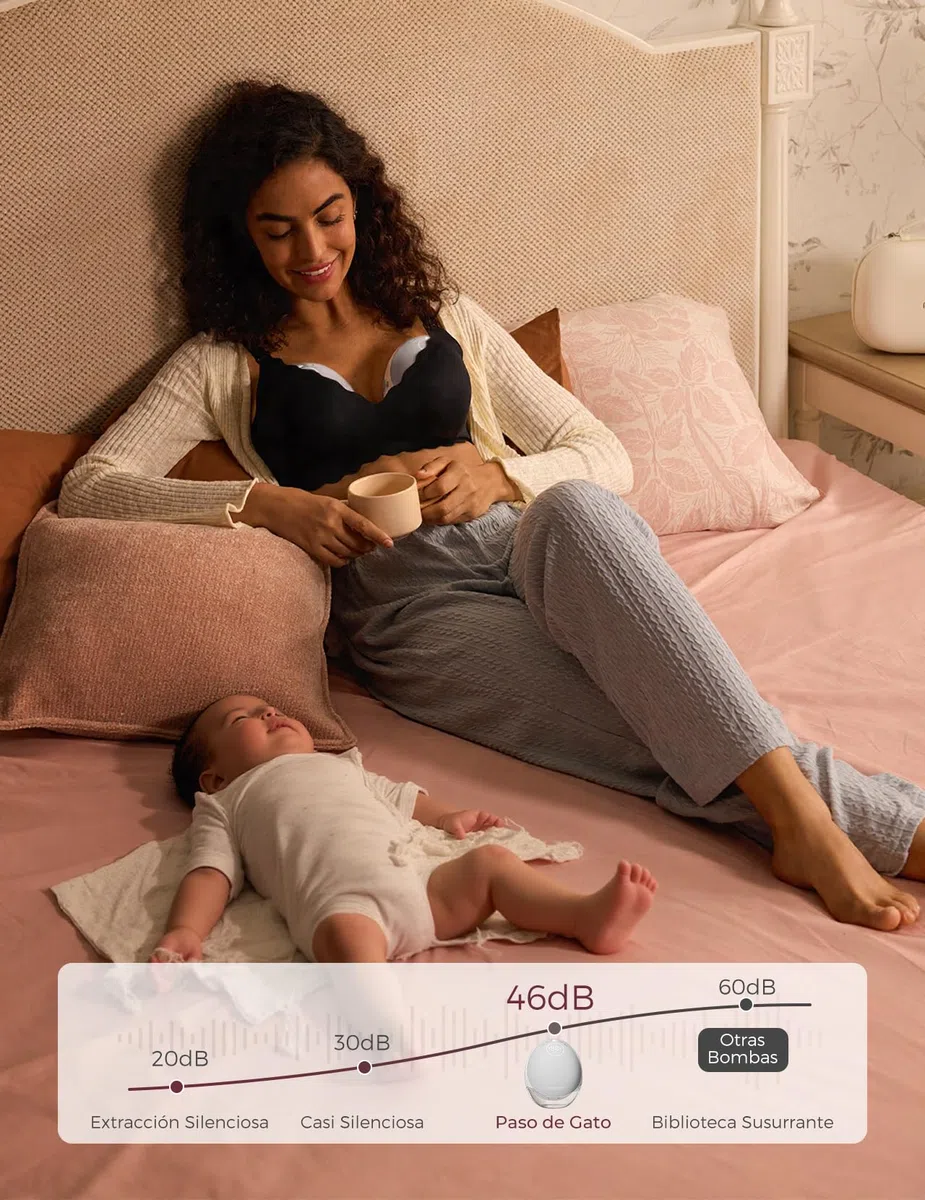 Momcozy Sacaleches Manos Libres Mobile Flow | M9 Mejorado, Eléctrico y Controlado por App, Múltiples Modos & 15 Niveles, Sacaleches Portátil, 24 mm