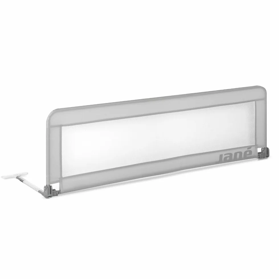 Jané Barrera de Cama Abatible 140 cm, Extra Alta y Transpirable, Plegable con Bolsa de Transporte, Gris