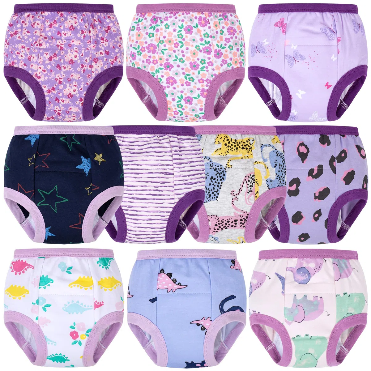 BIG ELEPHANT Calzoncillos de entrenamiento para niños y niñas, de algodón suave, reutilizables y absorbentes
