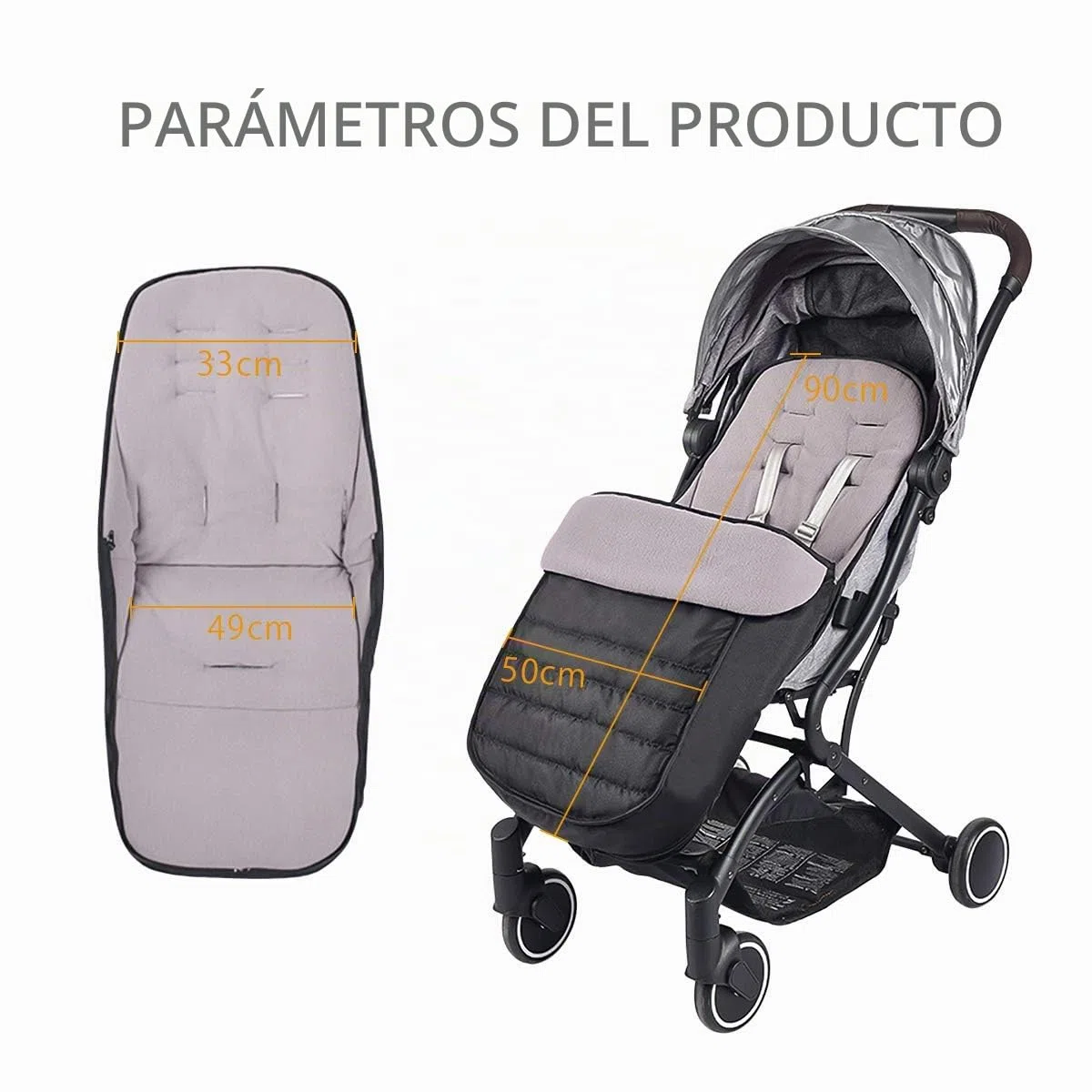 SONARIN Saco Silla de Paseo universal, Impermeable y a prueba de viento,Protección antideslizante,Cosy Toes, Forro Polar térmico Deluxe,para Sillas de paseo,Cochecito