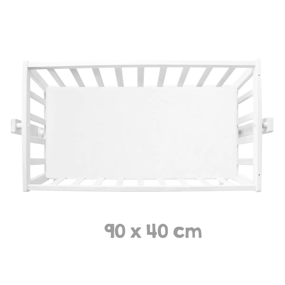 roba Cuna Balancin Bebe 40 x 90 cm Adam y Eule - con Función Basculante y Fija - Equipamiento Textil Incluido - Madera Lacada en Blanco - Diseño de Búhos