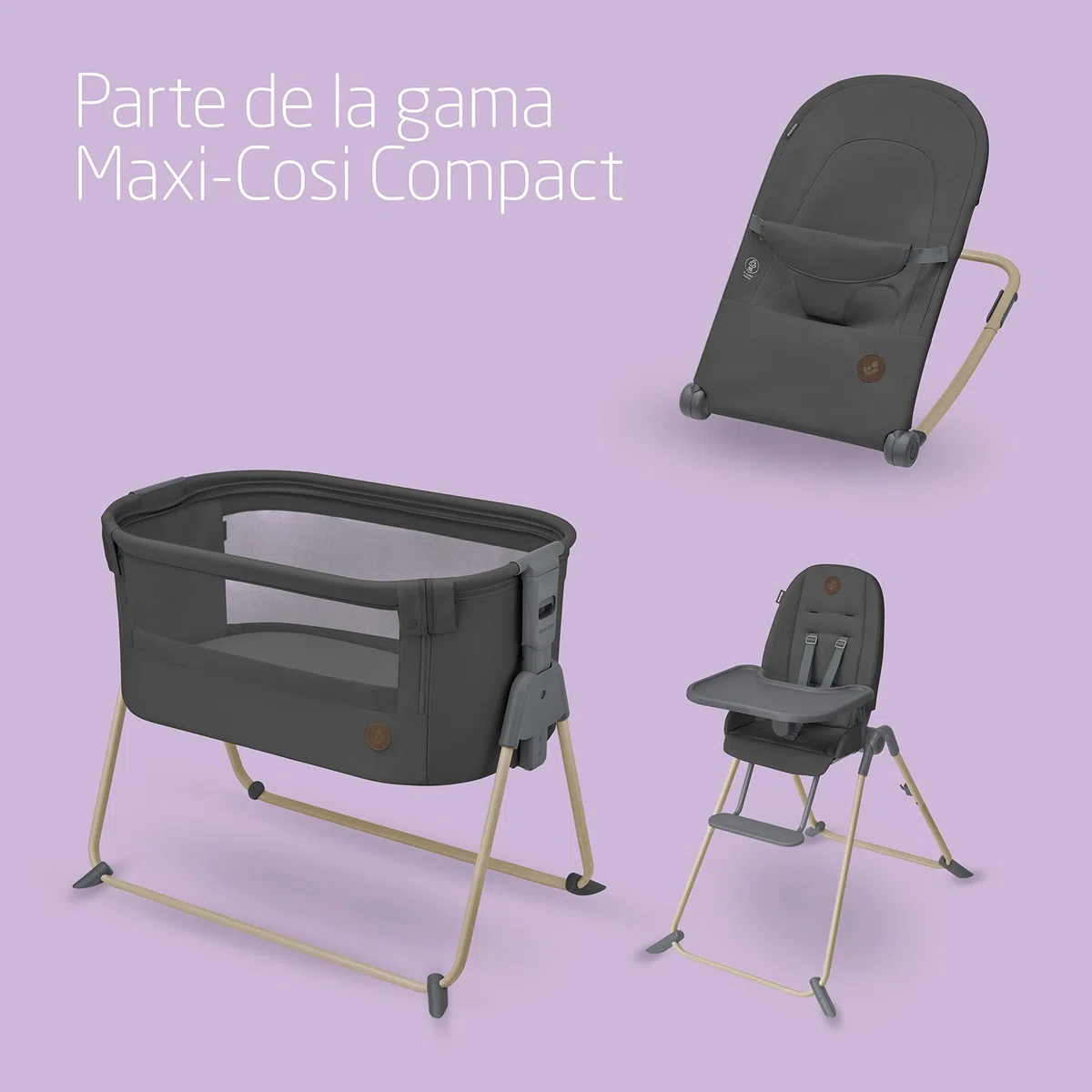 Maxi-Cosi Tori 2en1 Cuna colecho, Cuna junto a la cama 2en1 Plegado ultracompacto, Ligera 5 posiciones de altura Colecho portátil con malla transpirable, 0 a 6 meses aprox., 0 a 9 kg Beyond Graphite