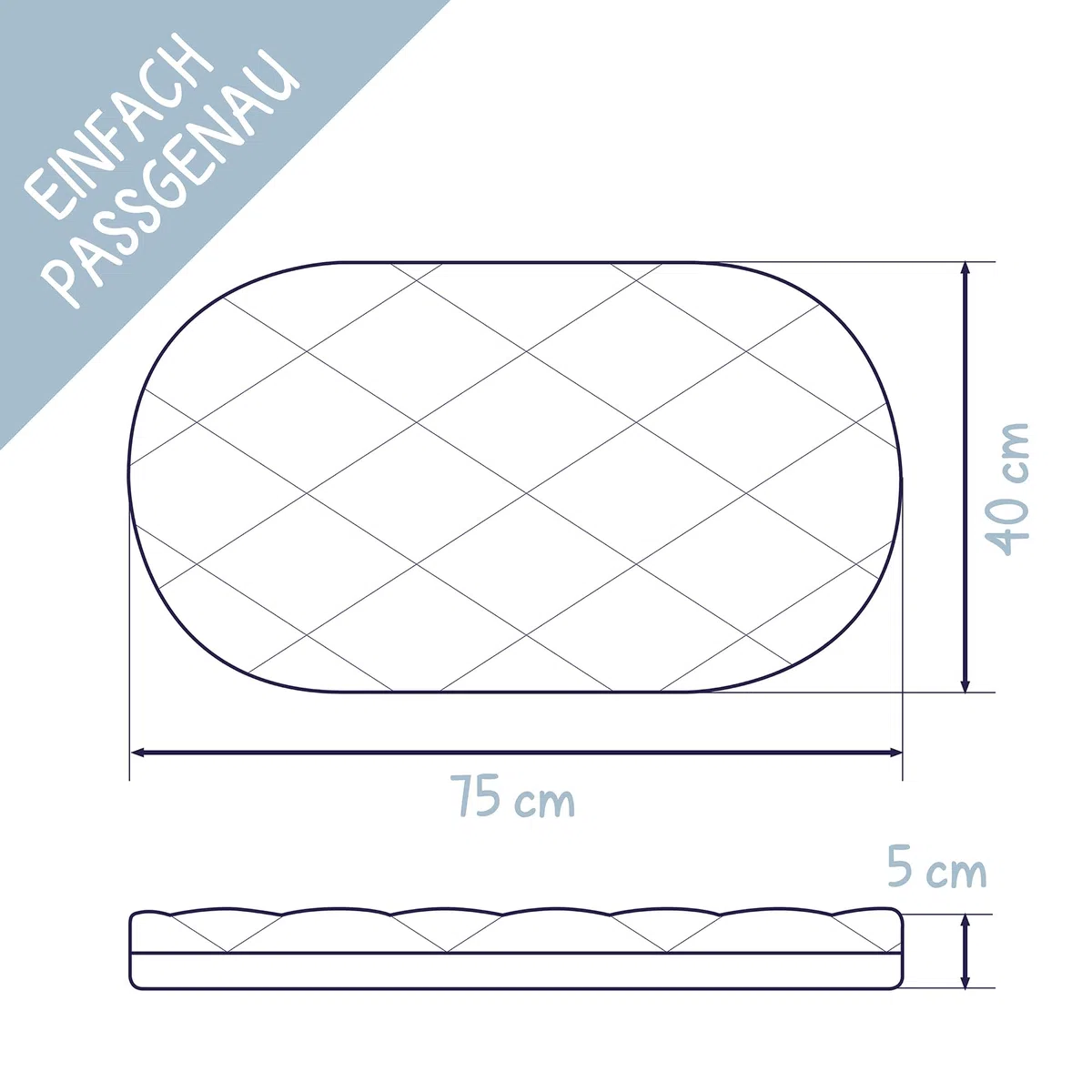 Julius Zöllner 1530075400 - Colchón para cuna Dr. Lübbe Air Plus (75 x 40 cm) [Importado de Alemania]