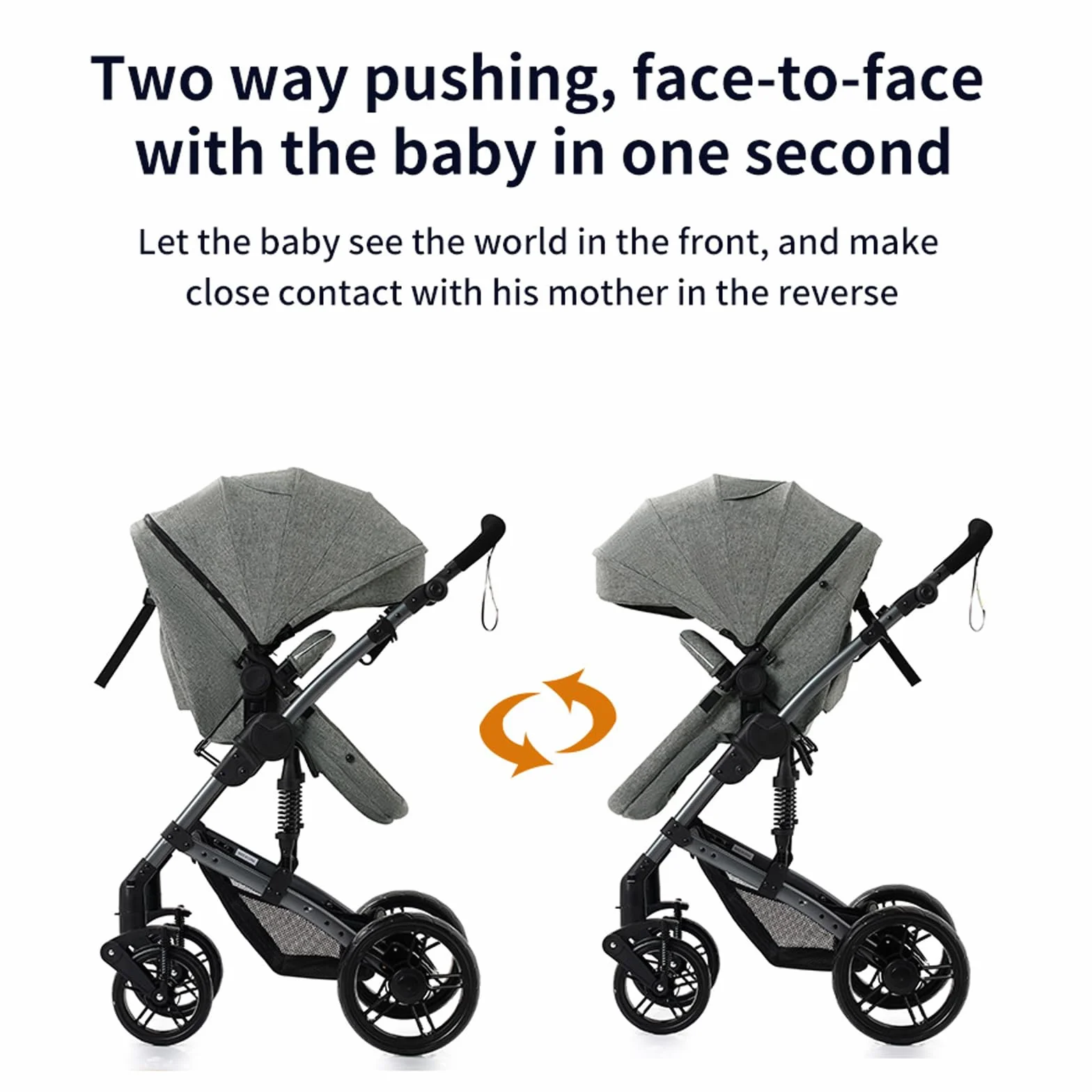 Carrito bebe 3 en 1, Capazo, Cochecito Deportivo y Silla de Coche, para Bebés de 0 a 36 Meses (Negro)