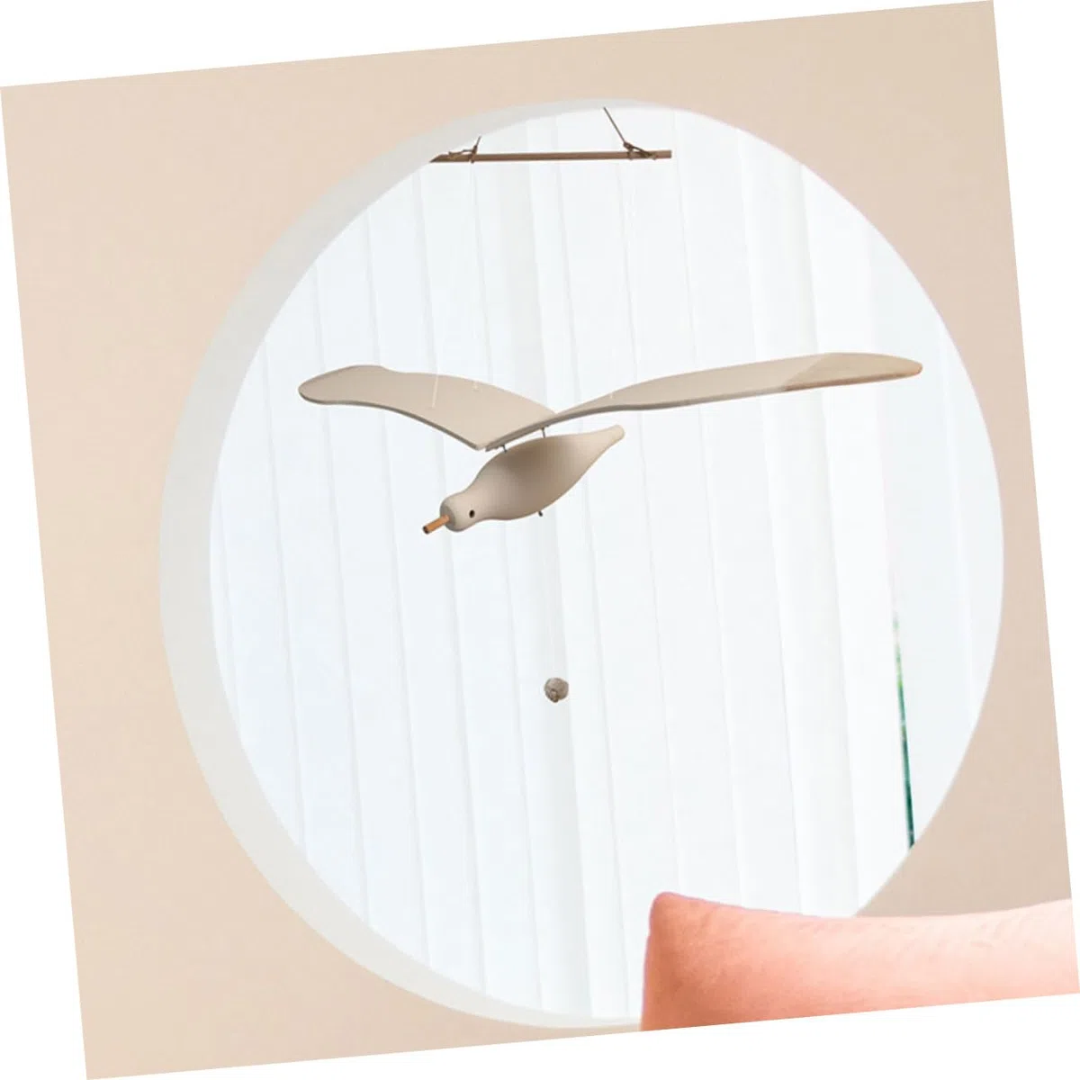 Colgante Cuerda de Cáñamo Adorno de Pájaro de Madera Diseño Único y Material Seguro para Decoración de Habitación Infantil para Dormitorio o Fiesta de Bienvenida de Ñiño
