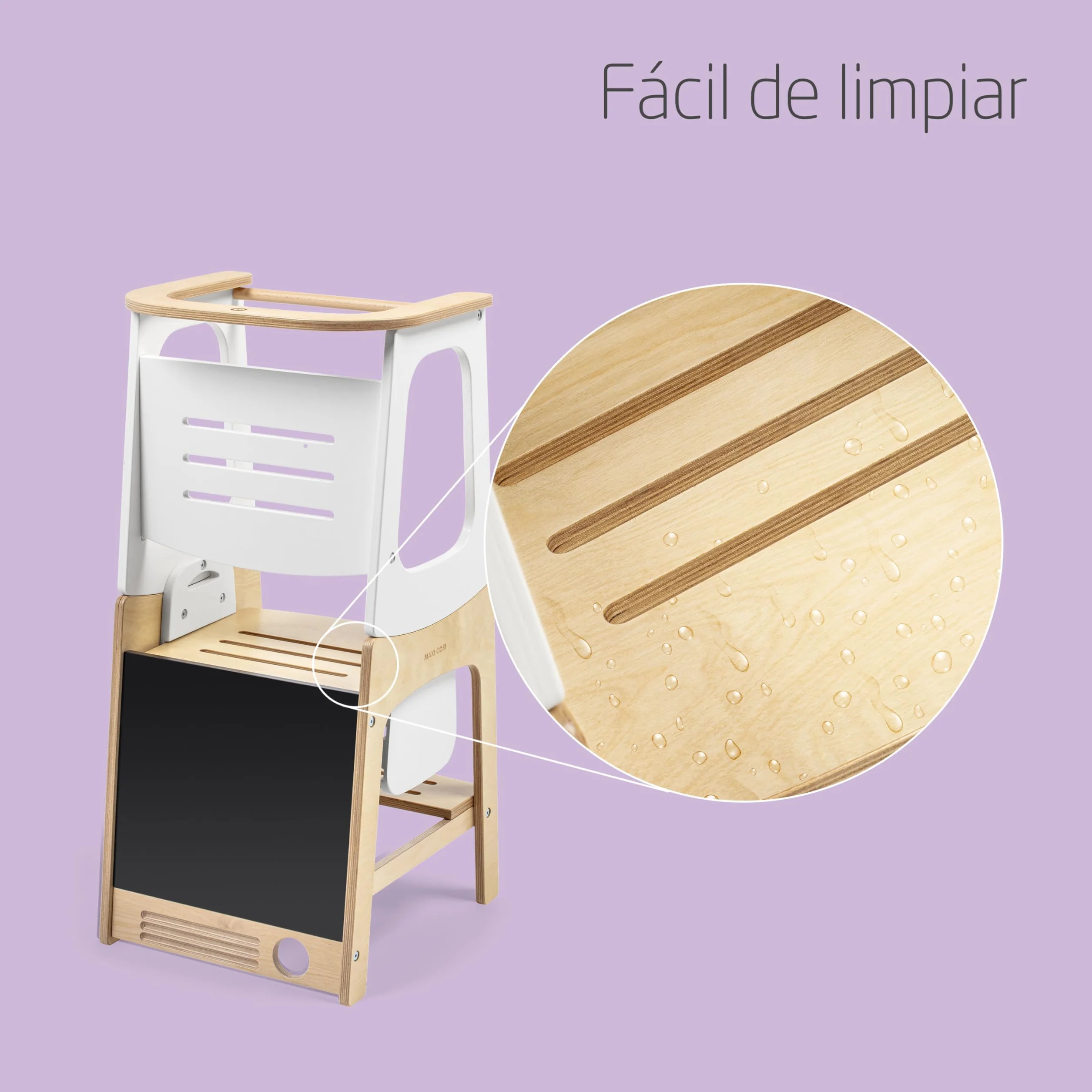 Maxi-Cosi Toucan 3 en 1 Torre Aprendizaje Madera Montessori 1,5-99 Años 10-150kg 3 Alturas FSC 100% Madera Certificada