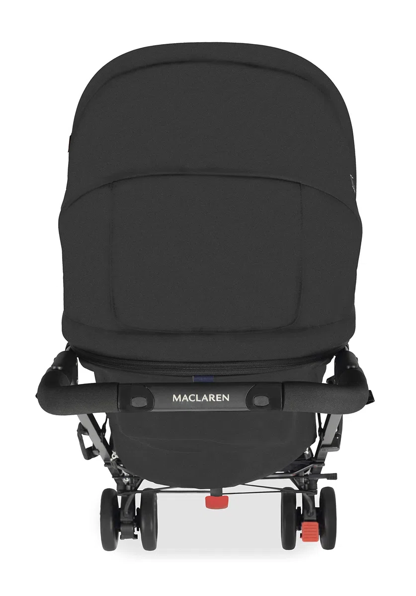 Maclaren Techno Arc silla de paseo tipo paraguas ligero, Para niños de recién nacidos hasta 25 kg, capota extensible con factor UPF 50+ y asiento reclinable, Accesorios incluidos, Negro