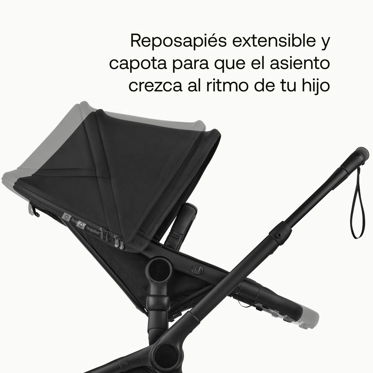 Bugaboo Fox 5 Renew Carrito Todoterreno, Cochecito de Bebé 2 en 1, Suspensión Total, Fácil Plegado, Capazo Espacioso, Asiento Extensible, Maniobrabilidad, Chasis Negro y Capota Desert Taupe Melange