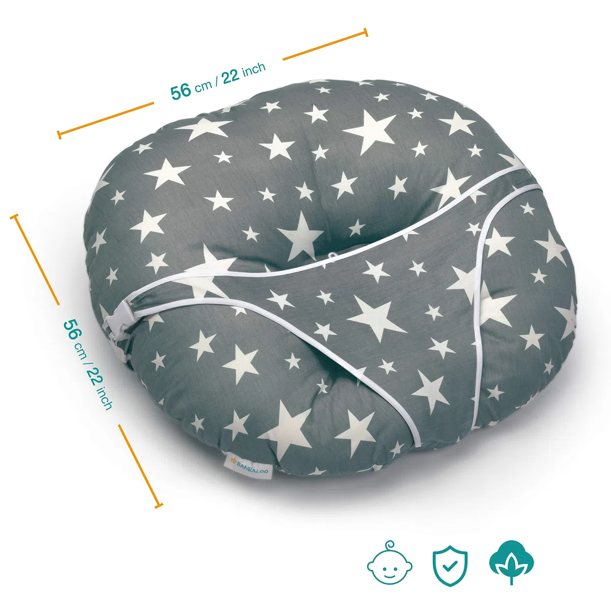 BANBALOO-Tumbona para Recién Nacido- Hamaca Bebé portátil- Nido Bebé Neonato-Cojín Cuna de día -Cuco para Bebés- Ideal Embarazo y Lactancia- Regalo Original Nacimiento-Baby Shower niño y niña.