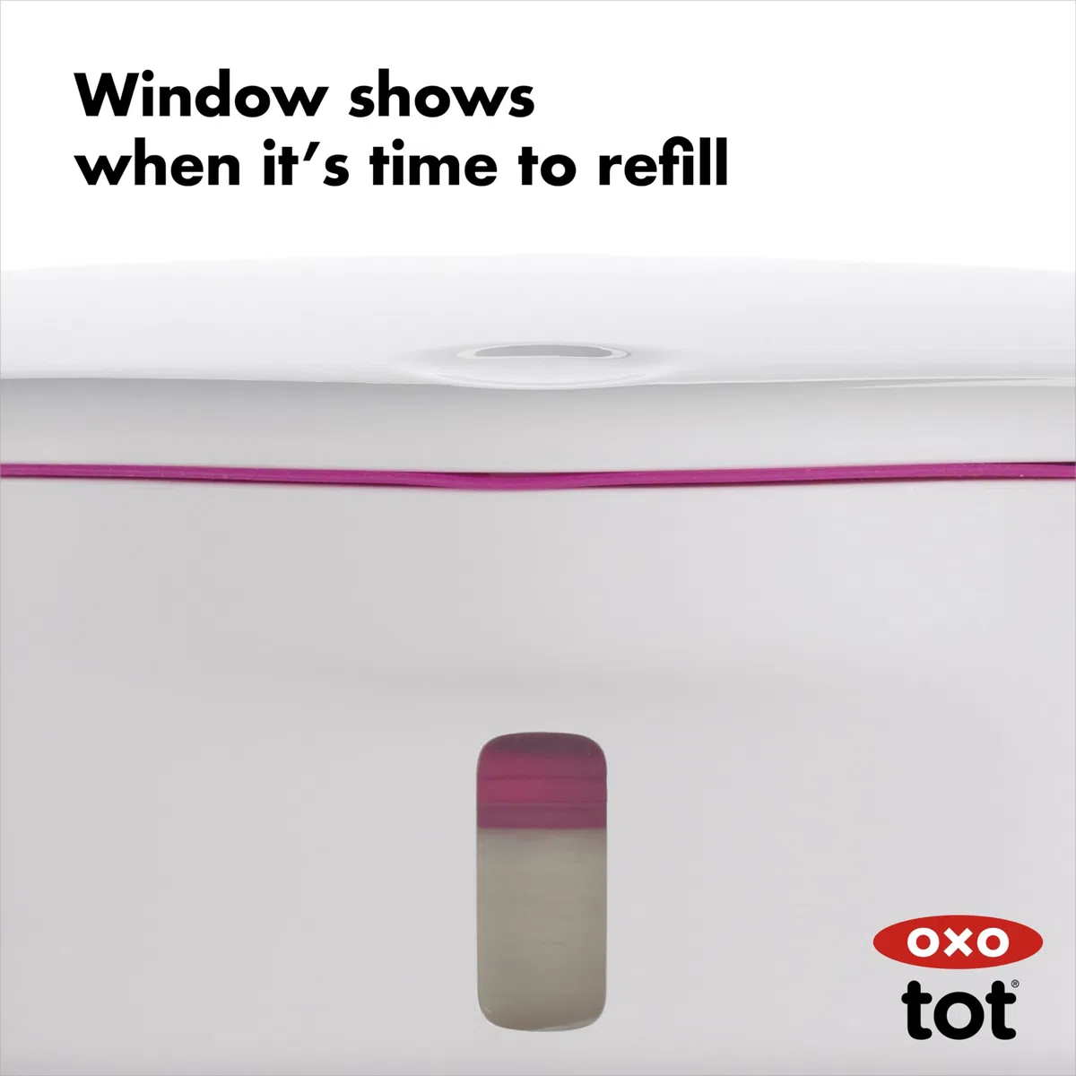 OXO Tot Dispensador de toallitas para Tirar, plástico, Silicona, Color Rosa