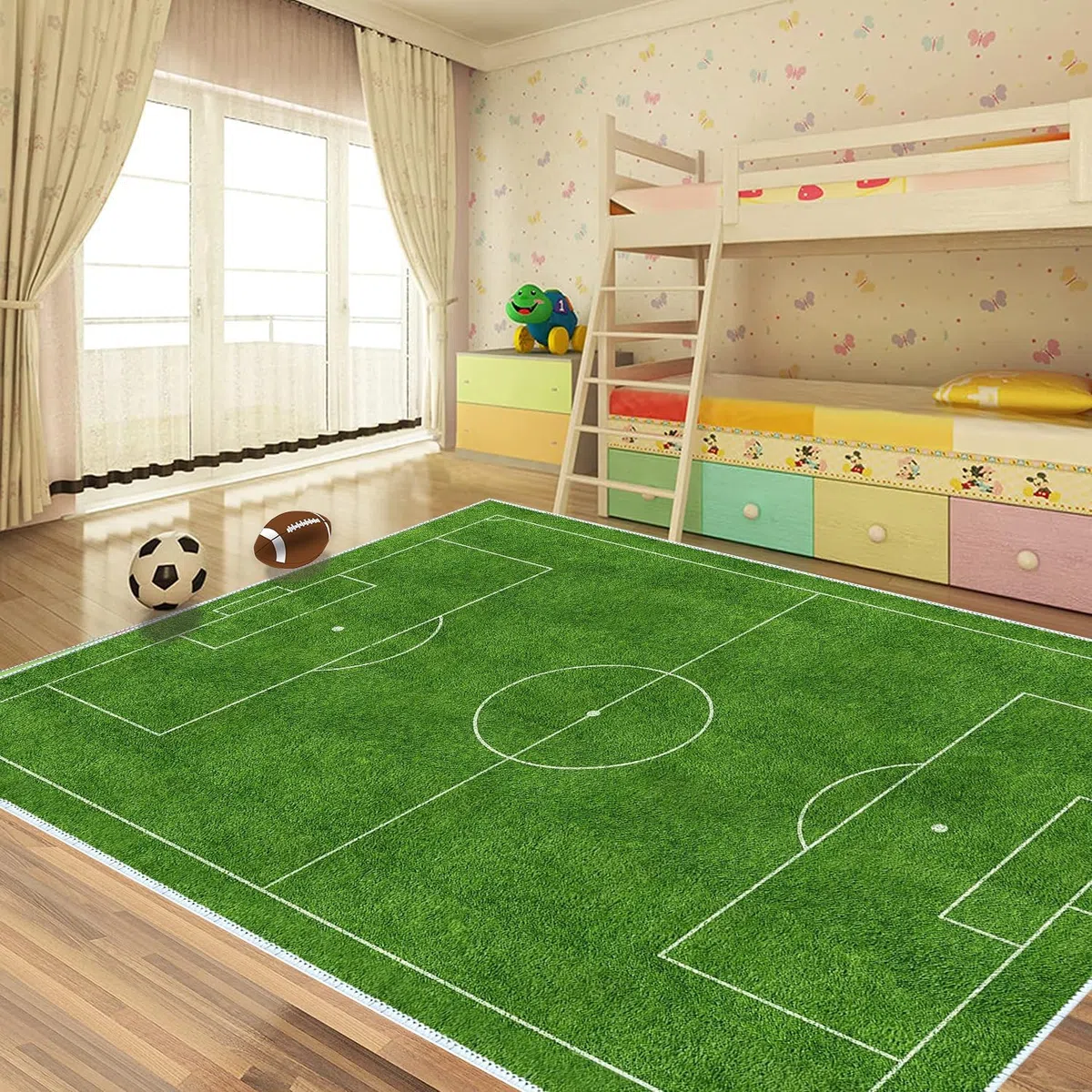 Alfombra con Mapa de Juego de interacción Padres-Hijos, Alfombra de Coche Infantil, Alfombra de Juego Infantil 3D con Pista de Carreras, Antideslizante, para habitación