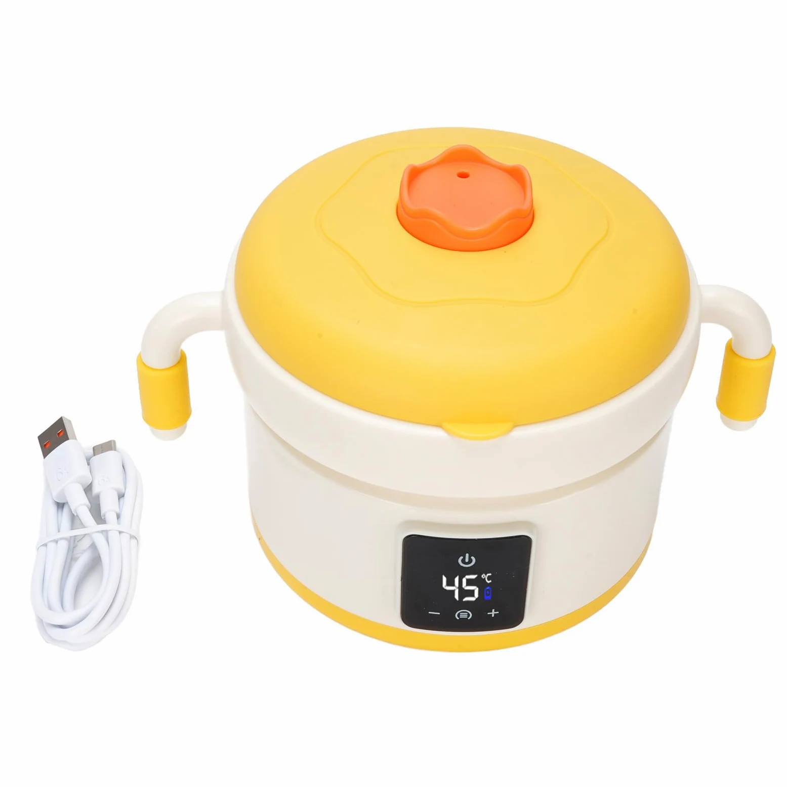 Calentador Eléctrico Portátil Inteligente para Alimentos, Calentador Eléctrico para Niños Pequeños con Batería Recargable por USB de 4500mah, Acero Inoxidable 316 para una Alimentación Segura