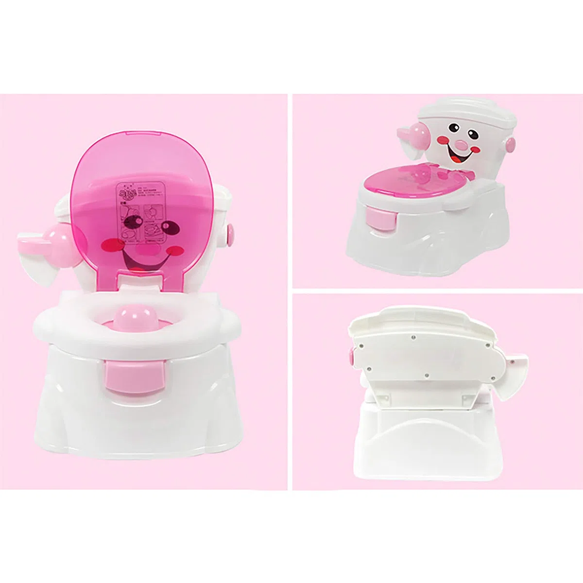 Asiento de aprendizaje para niños pequeños, asiento de inodoro de entrenamiento para niños, asiento de inodoro de entrenamiento para orinal, silla de entrenamiento para niños, PP (rosa)