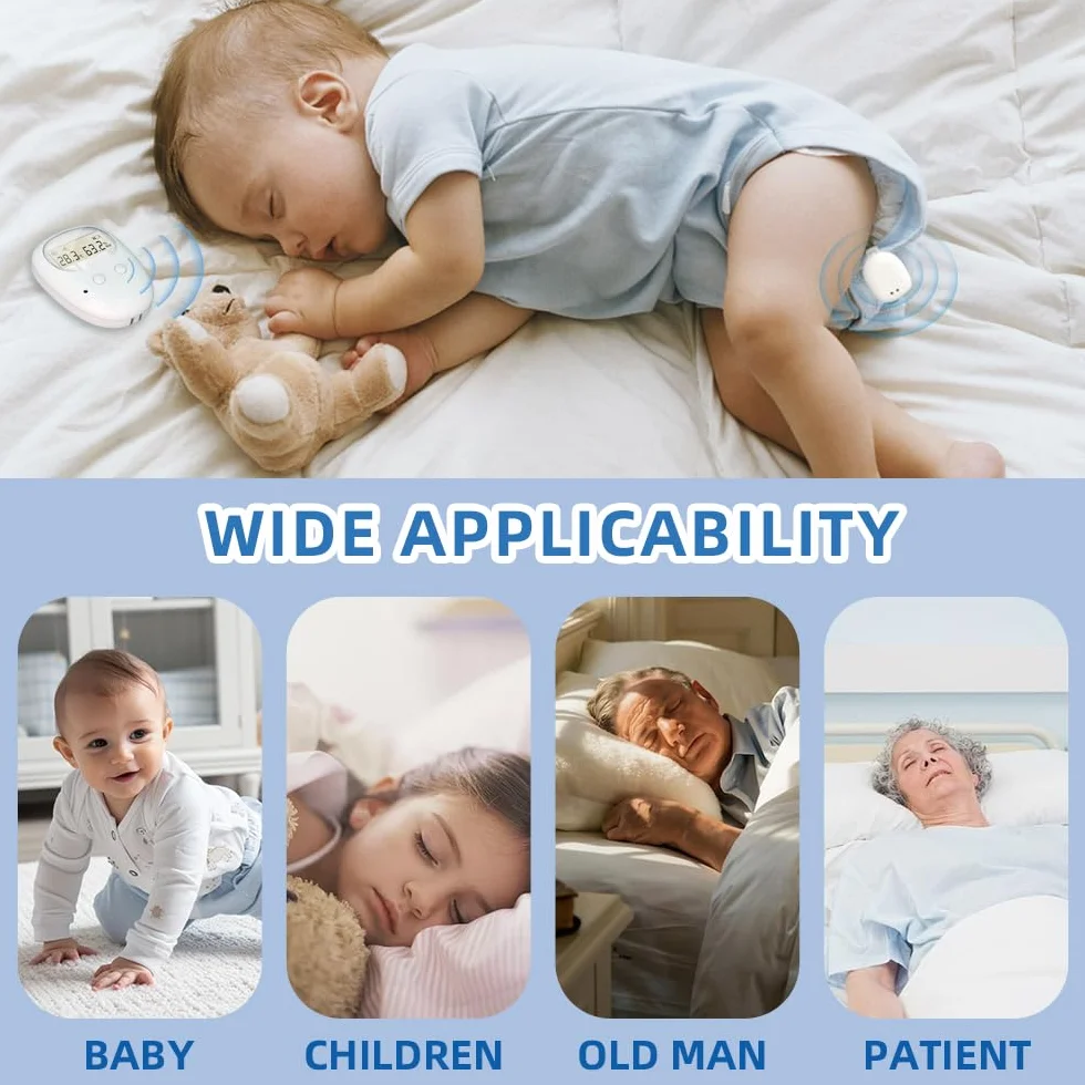 Inalámbrica Pipi Stop Niños Alarma, Inalámbrica Alarma Enuresis para Niños y Personas Mayores, Inalámbrica Enuresis Alarma, Inalámbrica Pipistop Alarma para Detectar Incontinencia Urinaria