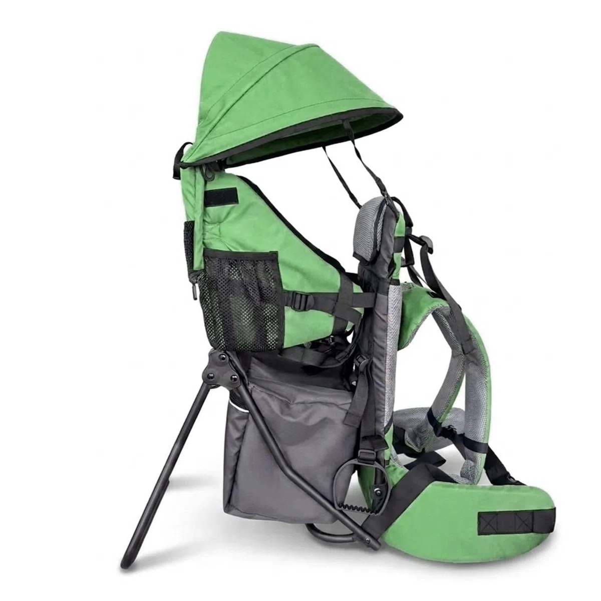 Lil' Boss Mochila Portabebés de Senderismo FASports, Ergonómica para Niños de 20–25 kg, con Techo para Lluvia y Sol, 50 x 38 x 90 cm