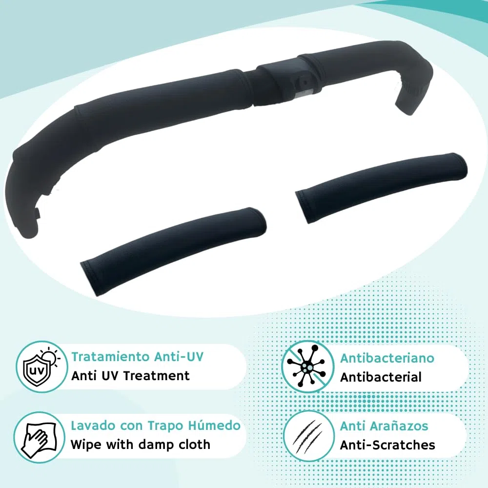 PROTEC TIF | Pack de Fundas de Polipiel Compatible con Bugaboo Donkey 3 y 5 (Se colocan sobre las fundas originales)