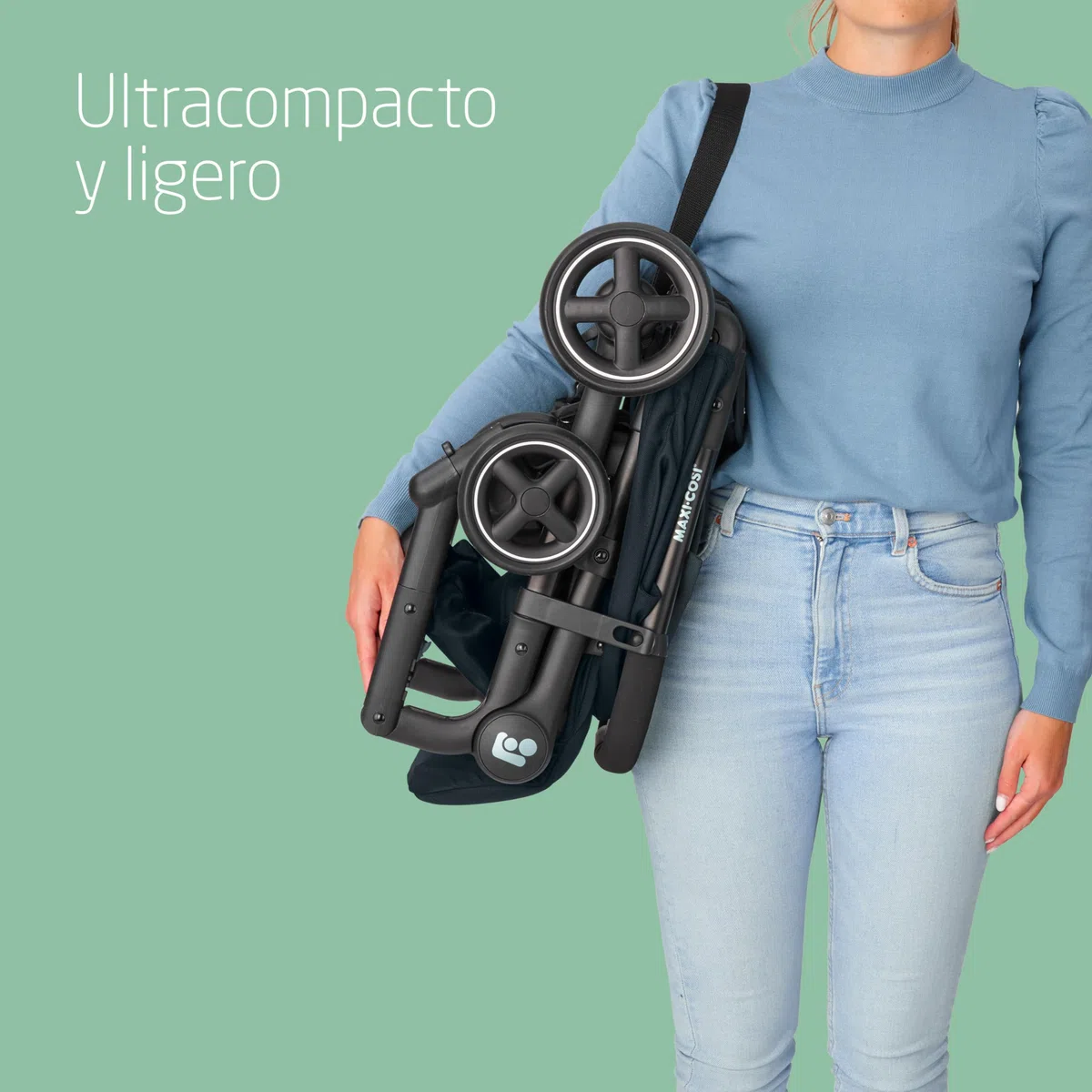 Maxi-Cosi Lara2, Silla de Paseo Ligera, 0-4 Años, 0-22 kg, Compacta, 3 Reclinaciones, Reclinación Total, Plegado Automático, Bandolera, Essential Graphite