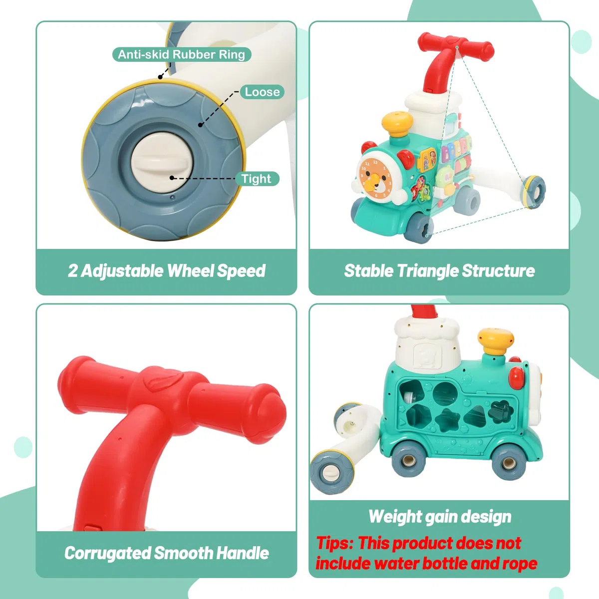 Andador Bebes 3 en 1, Correpasillos Andador Bebé con 10+ Juego Educativos, Música & Luces, Efecto de Niebla, Velocidad Ajustable, Centro de Actividades Educativas, Regalo para Niños Pequeños 6+ Meses
