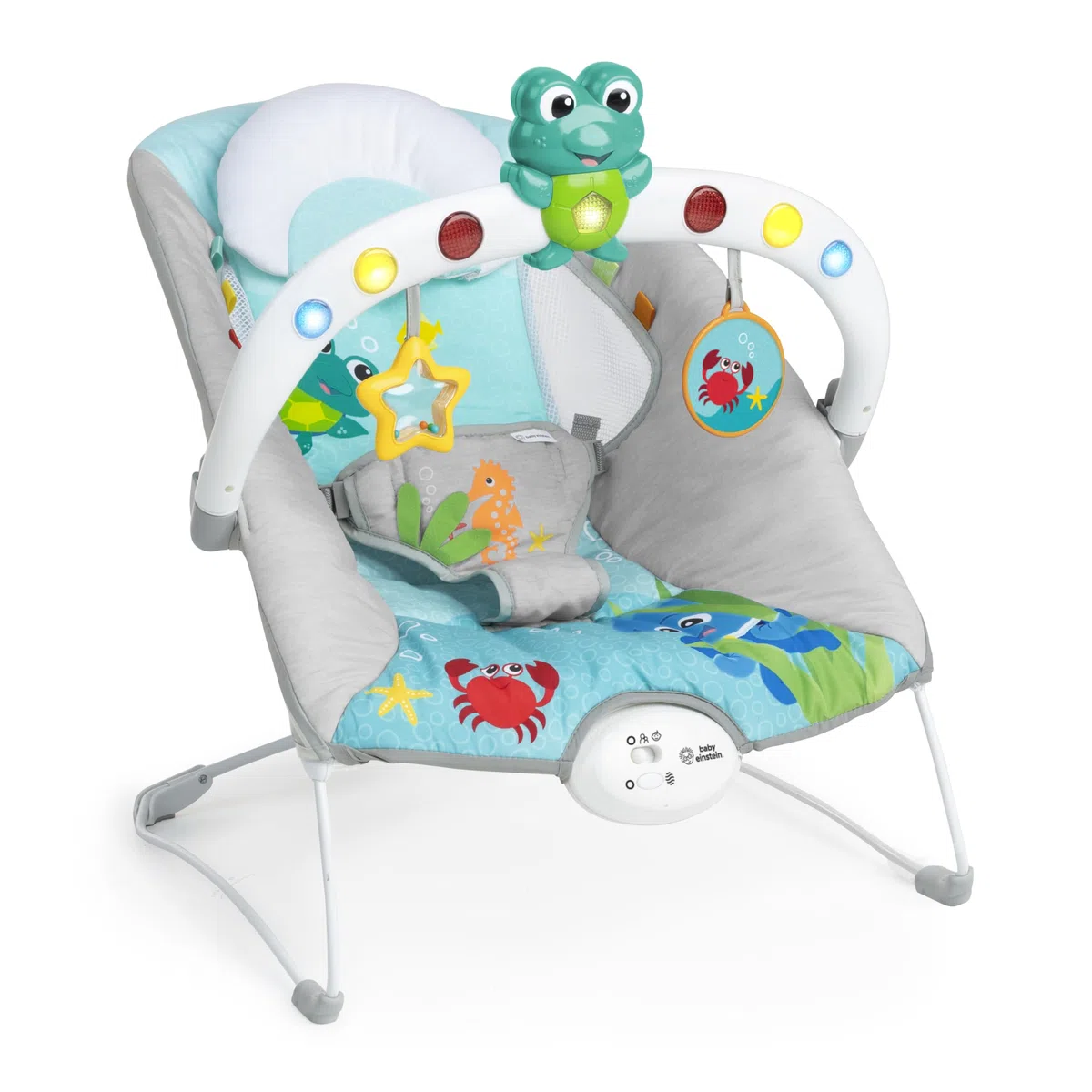 Baby Einstein, Hamaca musical para bebs Kick to It Neptune, de la coleccin Ocean Explorers, unisex, para edades de 0 a 6 meses hasta 9 kilos