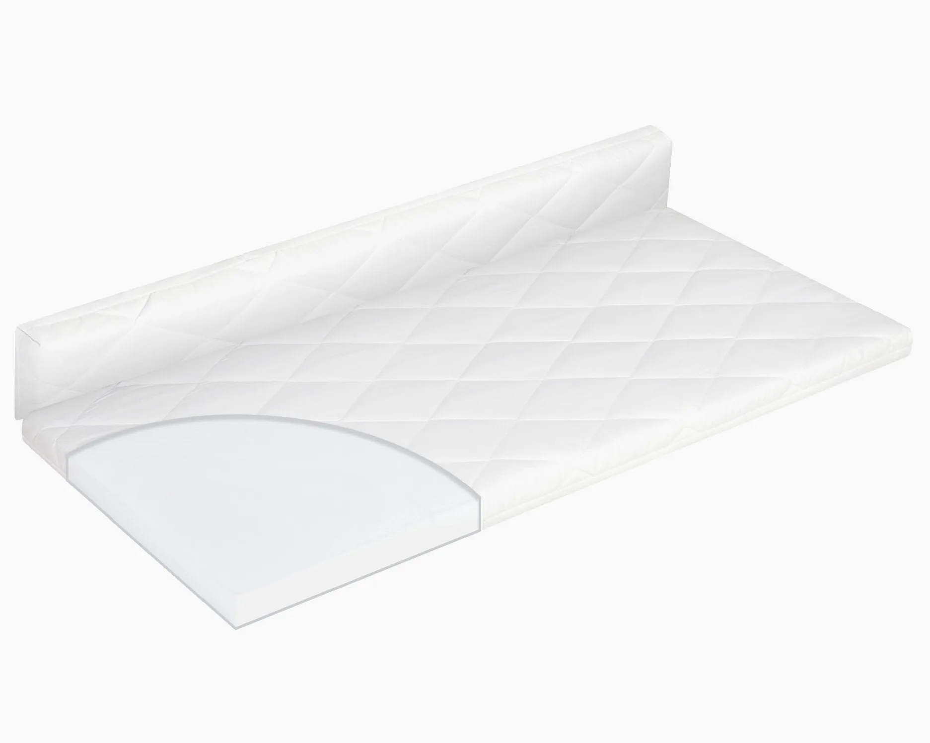 Julius Zöllner 1860090500 - Colchón plegable para cuna rectangular (90 x 50 cm)