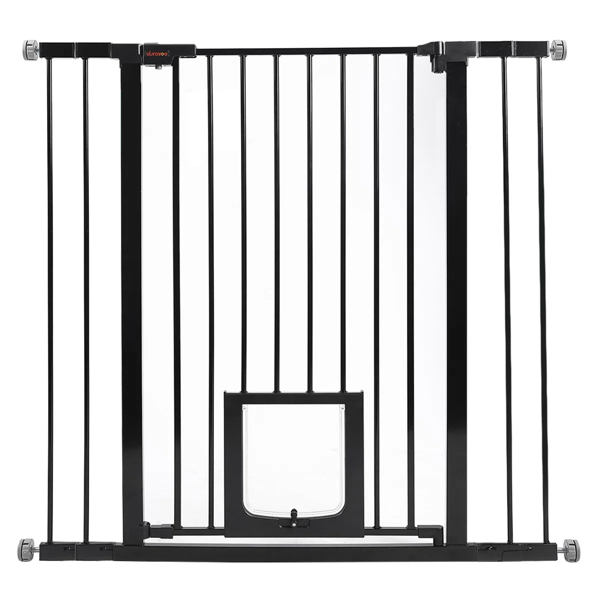UBRAVOO Barrera de Seguridad Puerta para Bebés Puerta para Perros Altura 100 CM Puerta de Seguridad para Niños 76-104 cm de Ancho Cierre Automático Triple Bloqueo Abierto Mantenga la Puerta