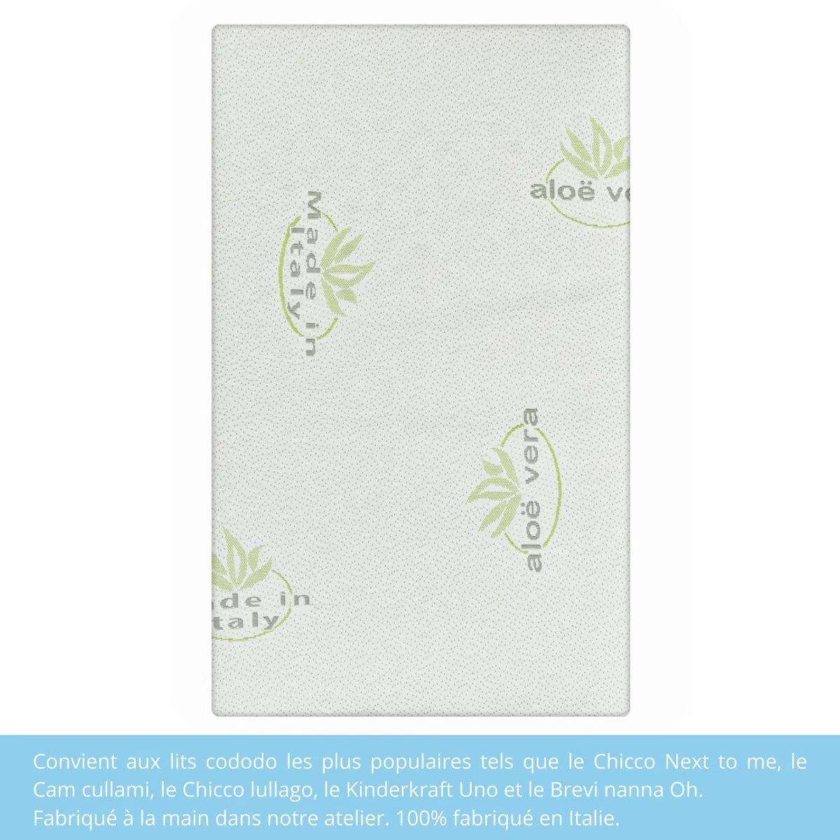Babysanity - Colchón Next To Me desenfundable y transpirable con aloe conforme a la norma EN16890:2017, Chicco Lullago Kinderkraft Uno Jane Baby Side Cam Cullami Close To Me Brevi Nanna Oh Medidas 83