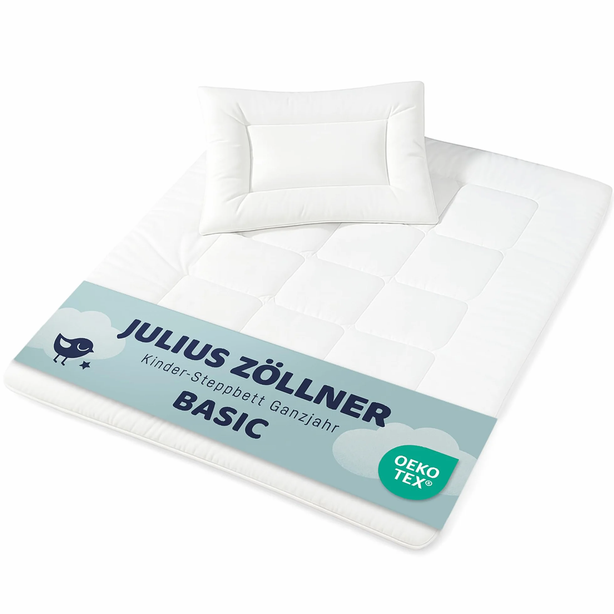 Julius Zöllner 4133130000 - Juego de edredón y almohada para cama infantil (100 x 135 cm y 40 x 60 cm)