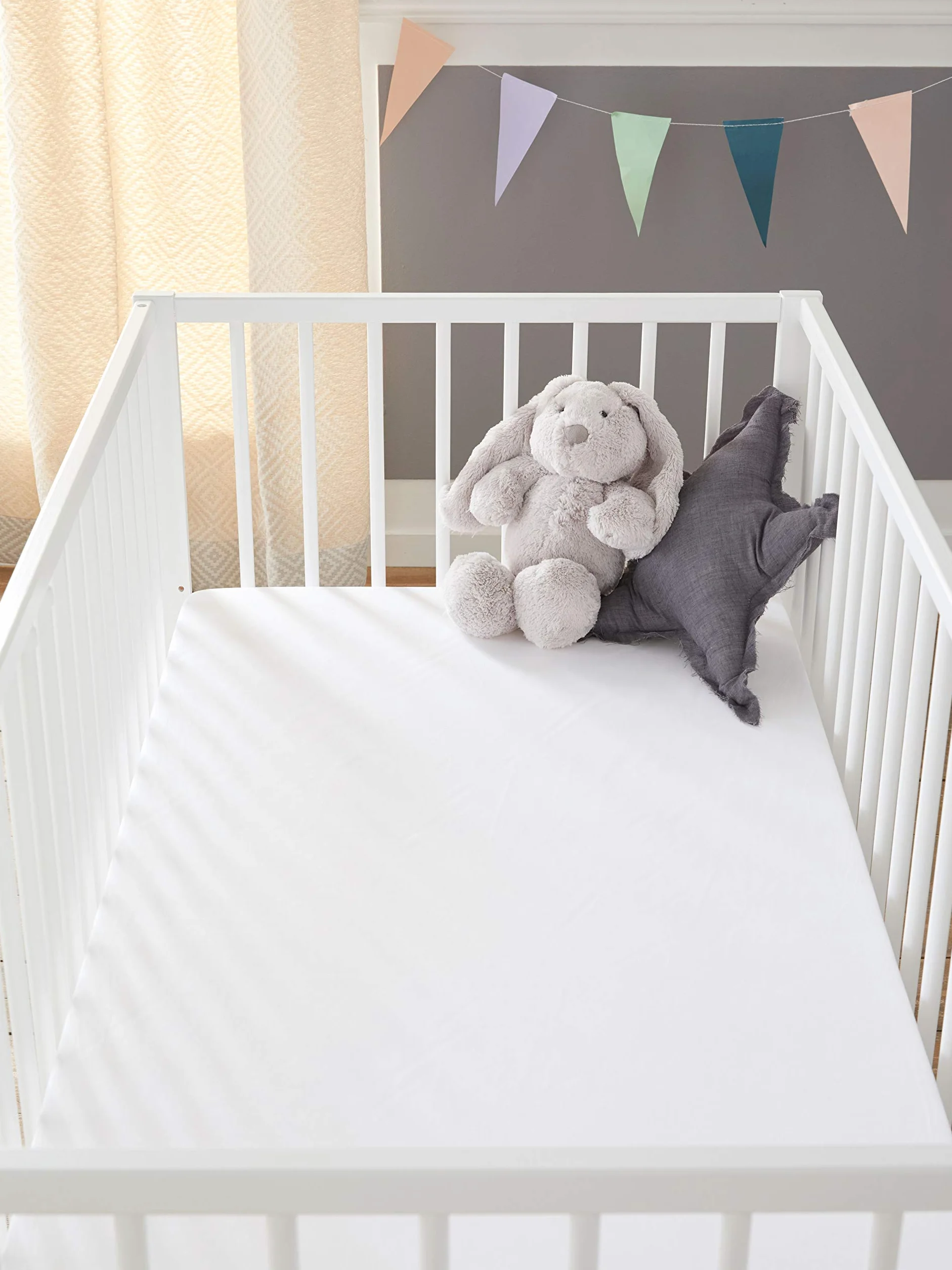 Babysom - Colchón Cuna Bebé Doble cara - 60x120 cm - Verano/Invierno - Altura 14 cm - Antiácaros - Antiasfixia - Transpirable - Reglaje Térmico