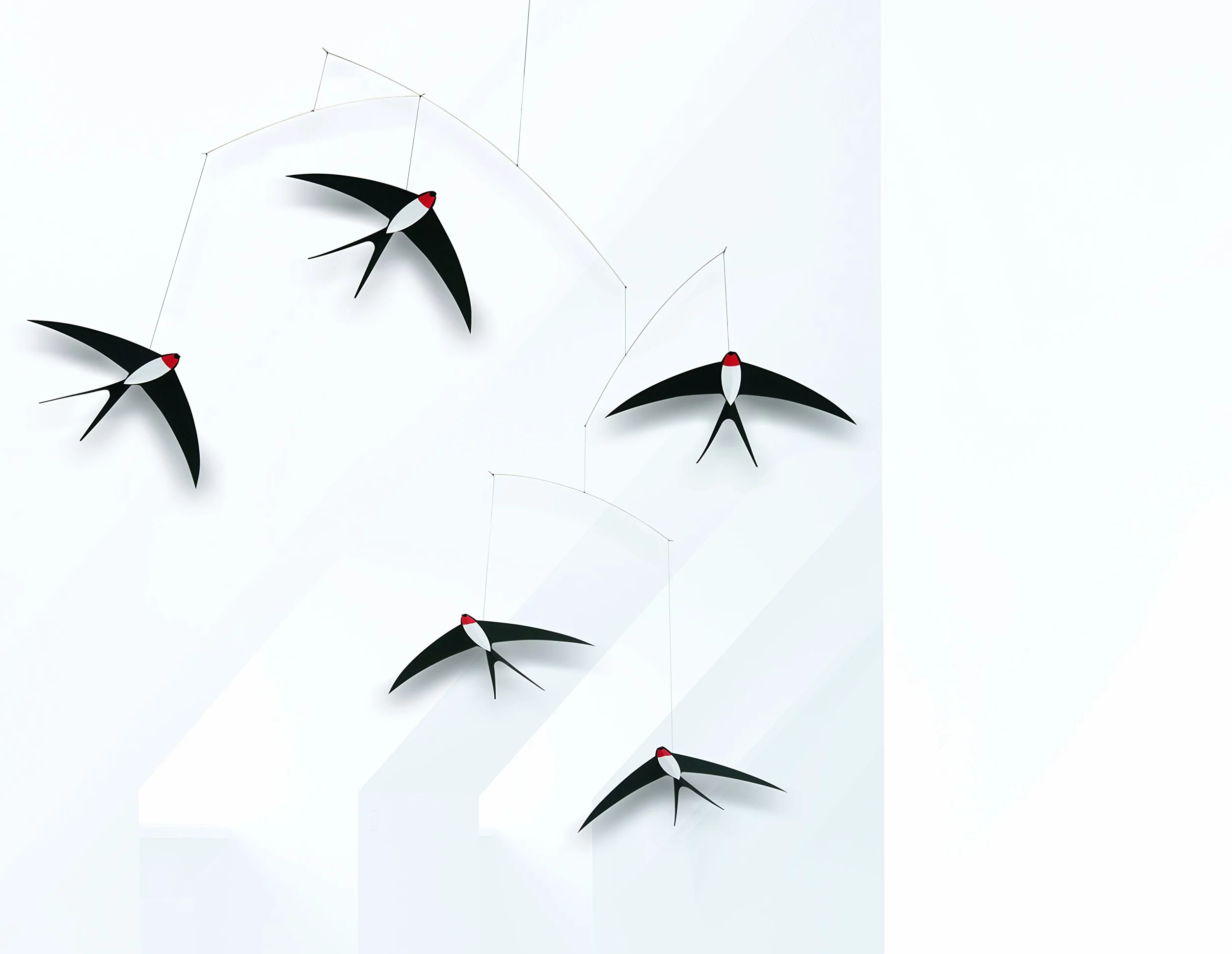 Flensted 024B Flying Swallows 5 Mobile, Acero, Multicolor, 53 x 70 cm