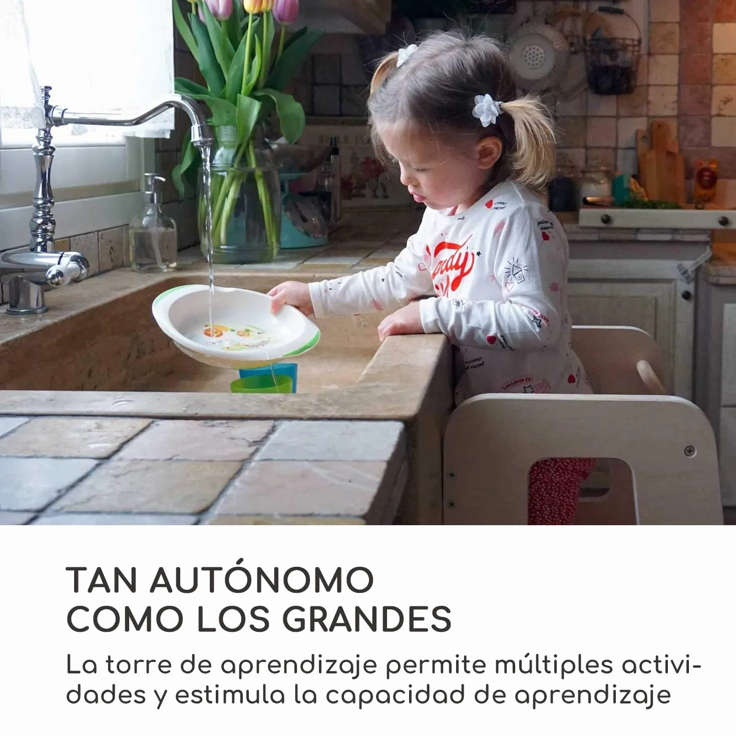 Moblì Drewniana Wieża Obserwacyjna Montessori dla Dzieci z Półkami