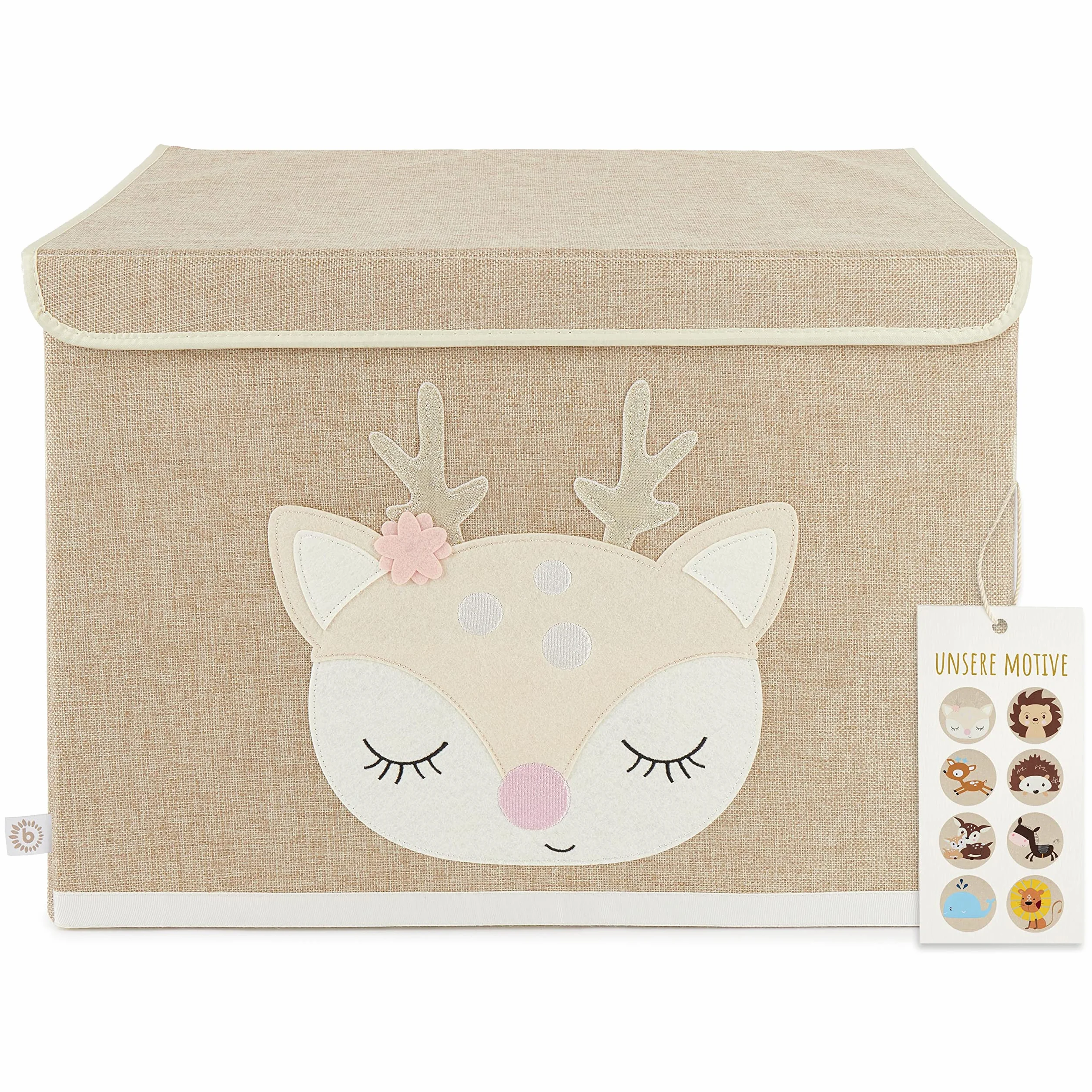 BIECO Caja de almacenamiento plegable 65 L 36 x 36 x 51 cm para niños