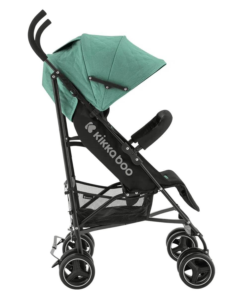 KikkaBoo Silla de Paseo BEETLE, Carrito hasta 22 kg, Plegado, Ligero y Compacto, Menta
