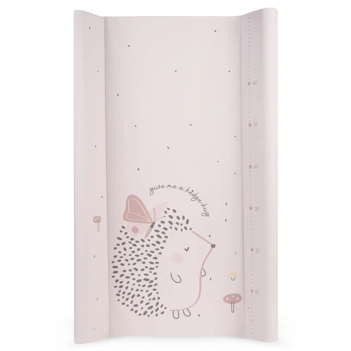 KikkaBoo Cambiador Lavable 80 x 50 cm HEDGE HUGS, Para Bebés, Impermeable e Higiénico, Superficie de PVC Suave, Acolchado, Para Cambiador O Cajonera, Rosa
