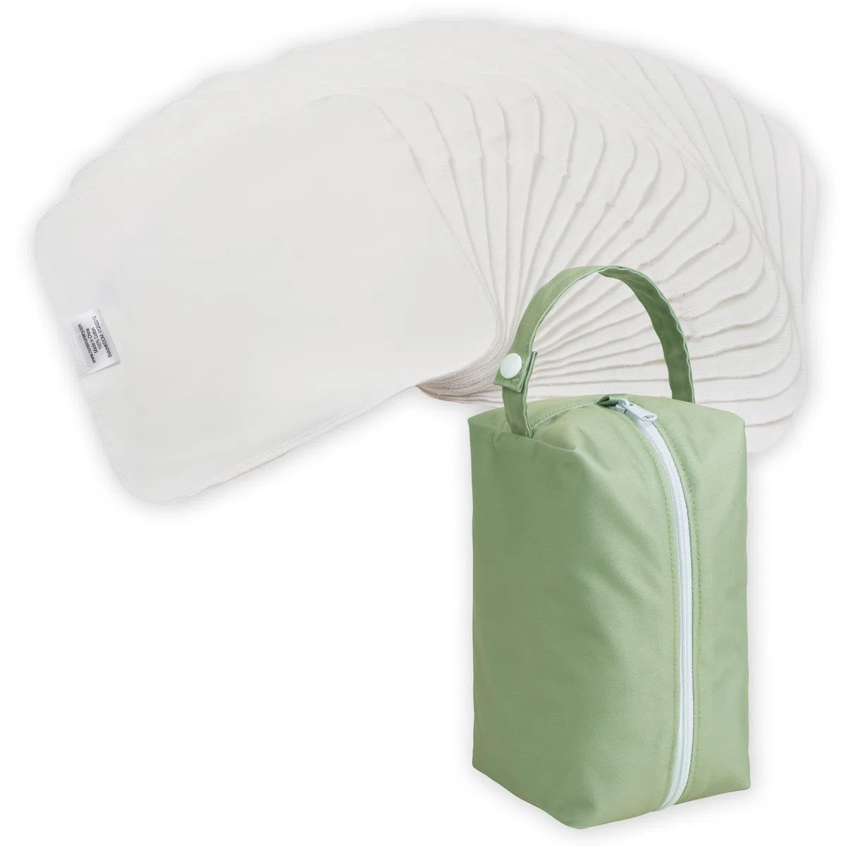 Nora's Nursery Toallitas reutilizables para bebé, 100% algodón, toallas faciales, manoplas para bebés recién nacidos, 20 toallitas y estuche impermeable, ideal para pieles sensibles