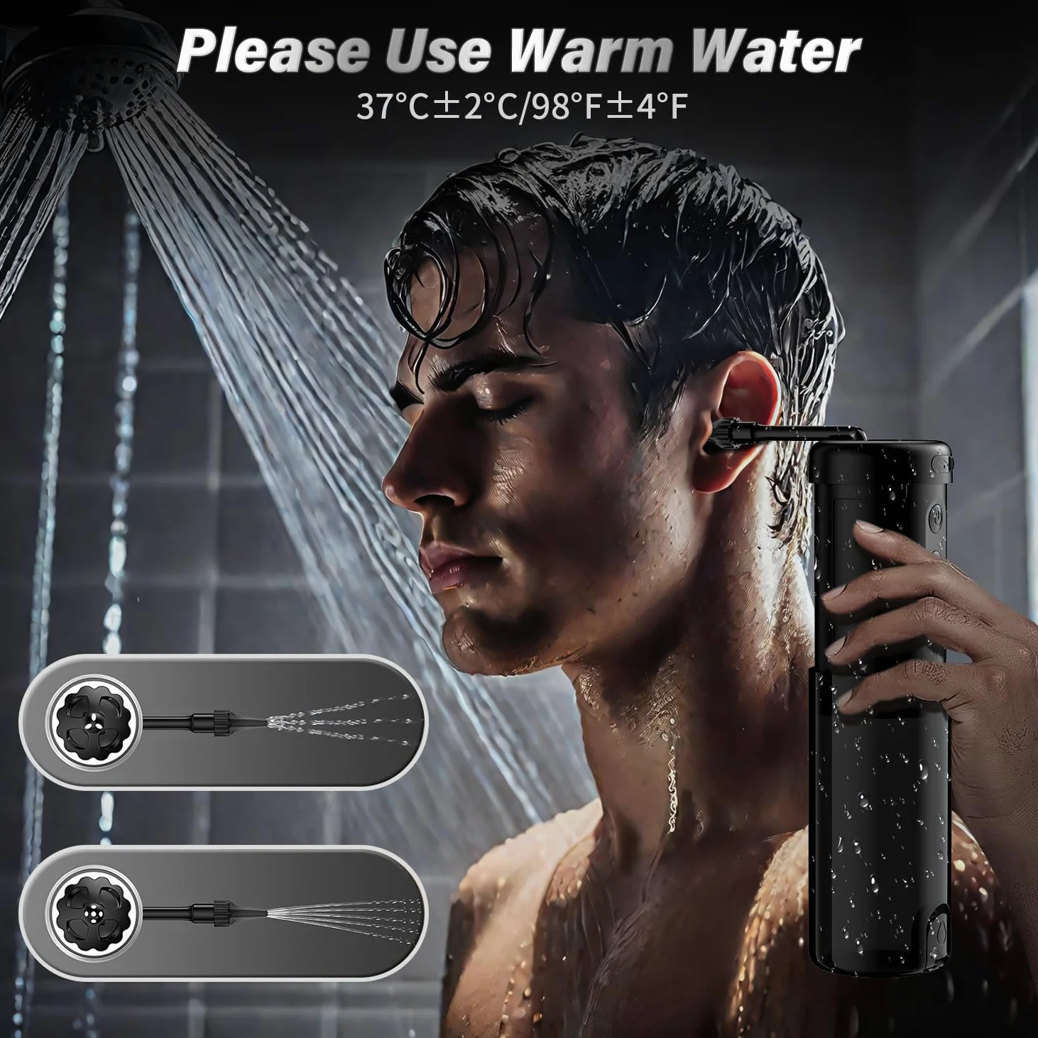 Removedor de Cera Oídos Limpiador de Oídos Lavado Oídos Ducha Oído para Adultos - Limpiador Oídos Eléctrico 5 Modos Pantalla LCD IPX5 Dispositivo Limpieza Oídos Recargable Ear Cleaner