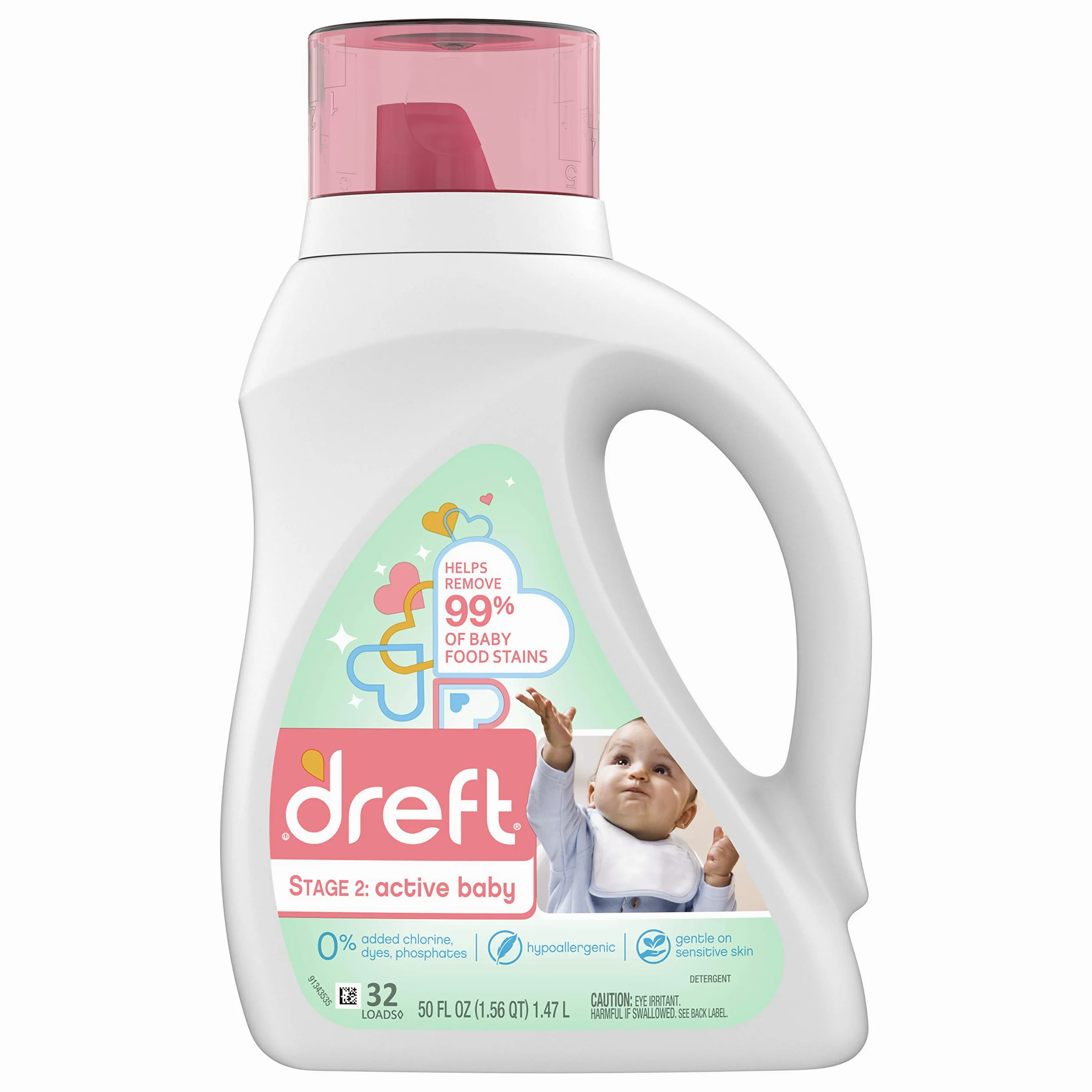 Dreft Active Baby Liquid Detergent, 50.0 Ounce by Dreft