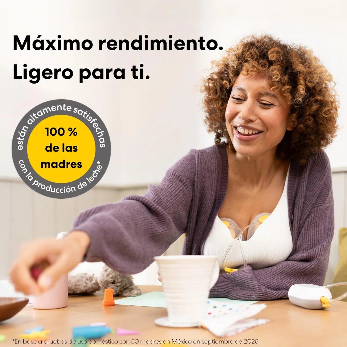 Medela Freestyle Mini Hands-Free eléctrico doble con copas de recogida Hands-Free y batería recargable de Medela.