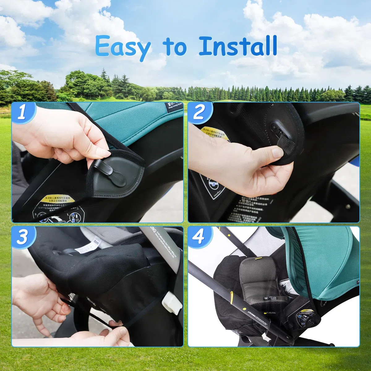 Mosquitera para cochecito, compatible con cochecito Doona y asiento de coche, calidad premium, lavable a máquina, accesorios Stoller, transpirable, fácil de almacenar (con una bolsa de