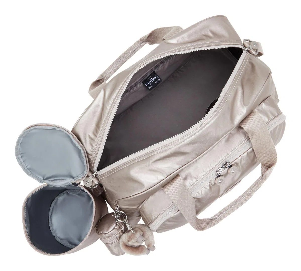 Kipling Camama Bolso de bebé grande, Metallic Glow (Plata)