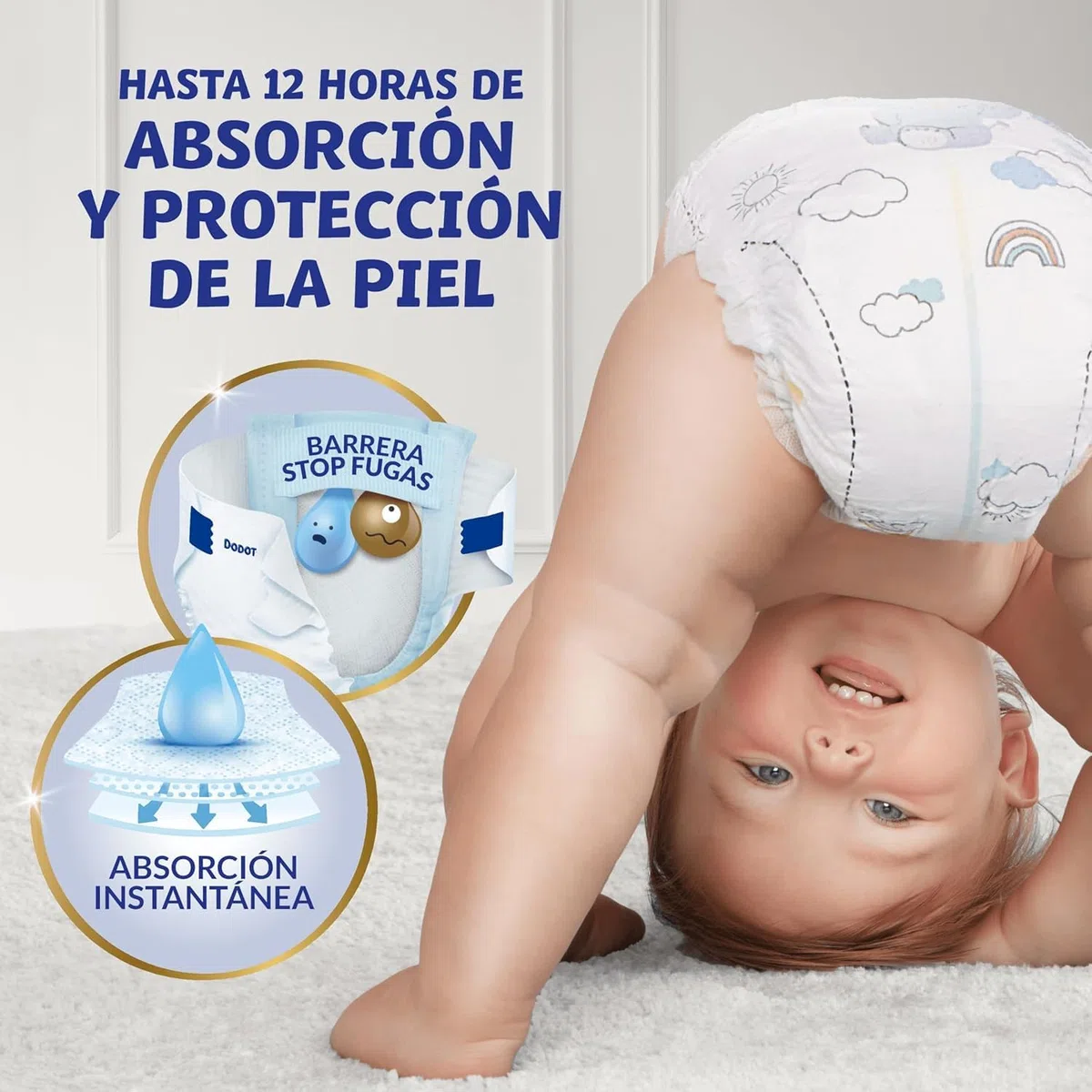 Dodot Pañales Bebé Sensitive Talla 5 (11-16 kg), 126 Unidades, Protección Antifugas hasta 12 h, Suavidad Extra para Piel Sensible, Indicador de Humedad, Pack Ahorro Original