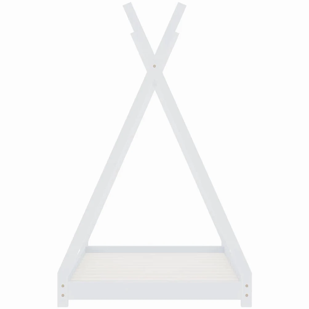 vidaXL Estructura de Cama Infantil Mueble para Habitación Dormir Cuarto de Niños Blanco 80x160 cm Madera Maciza de Pino