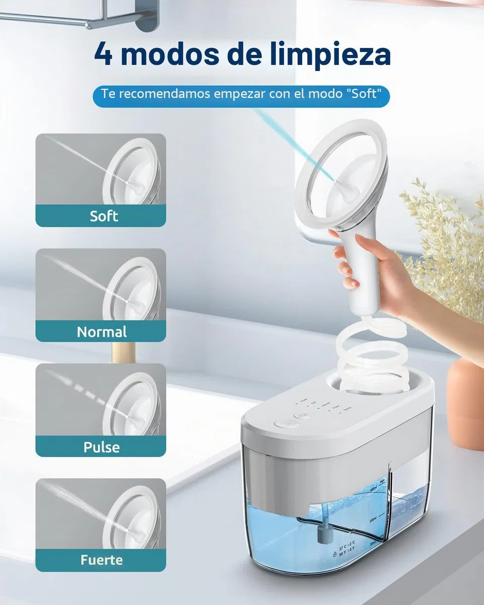 Kit De Extracción De Cera De Oído Eléctrico, Herramienta De Limpiador De Orejas, Limpieza De Oídos Eficiente Con 4 Modos Y Reciclaje Automático De Aguas Residuales Para Niños Adultos