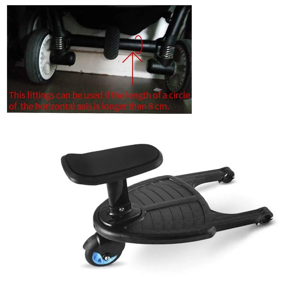 Plataforma Carrito Bebe con Asiento Patinete Carro Desmontable y Ensamblable (Rosa)