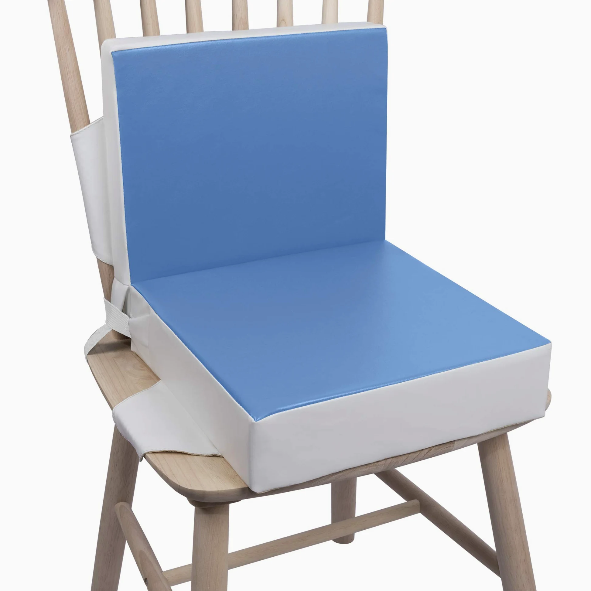 Cojín Elevador para Niños 3PCs Asiento Elevador Infantil Cojines para Tronas para Bebé de Lavable y Ajustable Elevador de Asiento con Correas para Silla de Comedor Azul